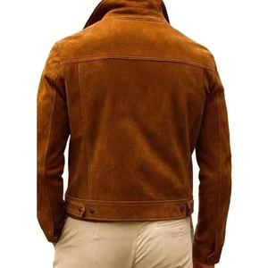 Winter Ready <b>Suede</b> Leather <b>Jacket</b> Stylish Outerwear Wear <b>Suede</b> Leather <b>Jacket</b> Durable Material With Warm Feel - Product Image 5
