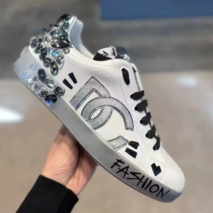 Chaussures décontractées tendance pour hommes de luxe, de haute qualité, les plus vendues en 2025, chaussures de sport pour couple, ornements en strass de qualité - Product Image 2