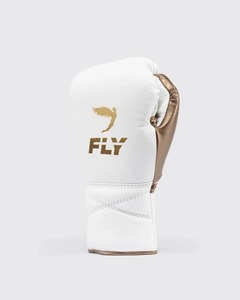 Gants de boxe MMA personnalisés blancs/dorés en cuir pour entraînement en salle avec logo personnalisé unisexe haute qualité MOQ 1 - Product Image 2