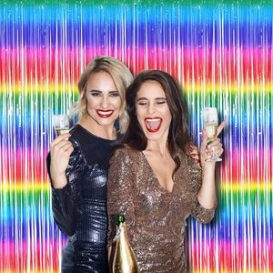 2 Pacchi di Tende in Lamina Metallica Colorate, Striscioni Decorativi per San Valentino, Pasqua, Porte, Feste Anni '80 e '90, Addii al Nubilato - Product Image 6