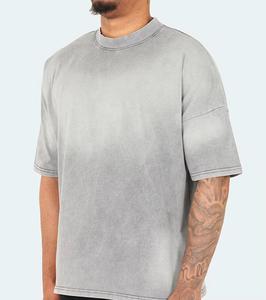 Camiseta de Hombre Oversize de Algodón 100% de Alto Gramaje con Estampados Personalizados, Lavado Ácido y Efecto Vintage, Transpirable y Ecológica, Estilo Urbano - Product Image 5