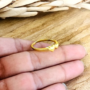 High Demand <b>Dainty</b> Heart <b>Ring</b> Minimalist Brass <b>Ring</b> for Women 18k Gold Plated Boho Love Minimal Jewelry for Wholesale/OEM/ODM - Product Image 3