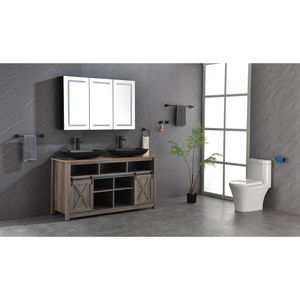 48\"X30\" <b>LED</b> Mirror Medicine Cabinet with Lights Dimmer Defogger <b>Clock</b> Temp Display and USB - Product Image 2