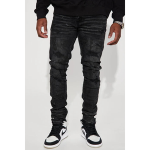 Pantalones vaqueros informales de cintura alta de estilo urbano para hombre Harem Mom Jeans Style para novio Entrenamiento y ropa de calle - Product Image 5