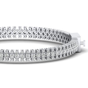 Bracelets REYES faits à la main en or massif 14 carats avec moissanite certifiée GRA, style classique, plaqué rhodium, bijoux fins pour femmes - Product Image 4