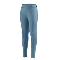 Culotte d'équitation bleue taille haute pour femme avec empiècements antidérapants en silicone, longueur intégrale, en Spandex/Coton, 2026