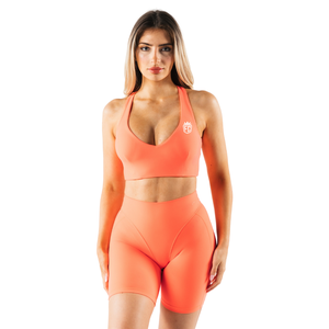 เสื้อชั้นในกีฬาผู้หญิงแบบเว้าลึก สายไขว้หลัง สำหรับโยคะ ฟิตเนส ออกกำลังกาย ยืดหยุ่น กระชับรูปร่าง รองรับปานกลาง เสื้อชั้นในออกกำลังกาย - Product Image 1