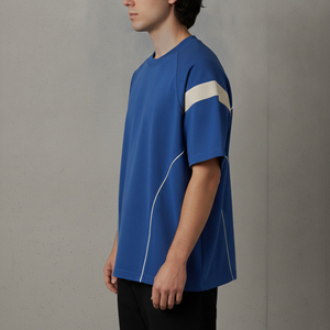 New Arrival Customized Short Sleeve Men's T-Shirts 100% Cotton Summer Wear Hip Hop Loose Fit Quick Dry Baggy Fit 2 Tone Man <b>Tee</b> - Product Image 3