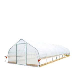 12 'X 40' Tunnel serra 6 Mil chiaro EVA pellicola di plastica con telaio a mano a manovella con fiancino a punta serre agricole - Product Image 1