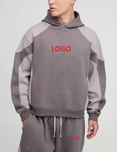 Ensemble de survêtement gris à capuche pour homme, sweat-shirt en coton, pantalon de jogging, coupe ample, décontracté, pour l'automne, avec logo imprimé, longueur intégrale - Product Image 3