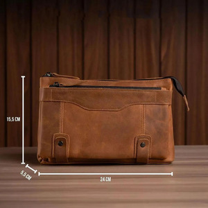 Bolso de mano de cuero de alta calidad con múltiples ranuras para tarjetas y cierre de cremallera premium para uso diario a un precio asequible. - Product Image 4