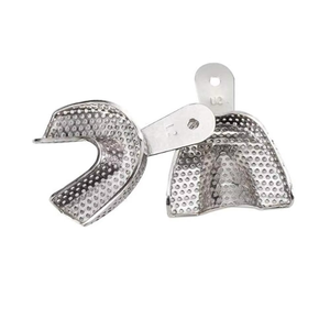 Juego de 6 Bandejas de Impresión Dental Azicon - Bandejas de Impresión Oral Superiores e Inferiores Perforadas, Reutilizables y Autoclavables de Acero Inoxidable - Product Image 1