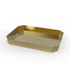 Round Metal <b>Decorative</b> <b>Plate</b> Solid Gold Color Polished Glam Design Dishes & <b>Plates</b> - Product Image 6