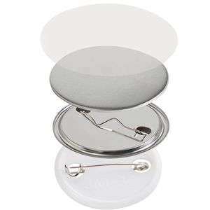 500 Set di Componenti per Badge Fai-da-te da 1,25 Pollici (32mm) con Chiusura a Spilla, Strumenti e Forniture per Artigianato con Pulitore per Bottoni in Metallo/Plastica - Product Image 2