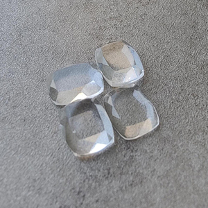 Natural Crystal Quartz Tablet Cut Rectangle <b>Cushion</b> Calibrated Flat Back Gemstone, for Jewelry Making All Sizes Available - Product Image 4