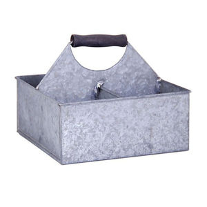 Handmade Iron Kitchen Utensils Caddy Customized Decorative Storage <b>Basket</b> with Multi-Compartment Direct From India Supplier - Product Image 5