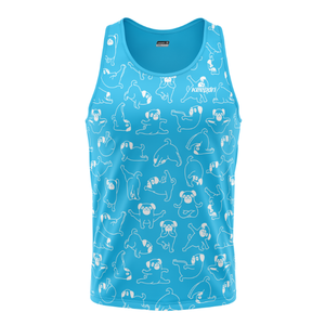 Vêtements de sport sans manches en Spandex/Polyester respirant, sans couture, à séchage rapide et extensible dans les quatre sens, avec impression numérique personnalisée en gros - Product Image 4