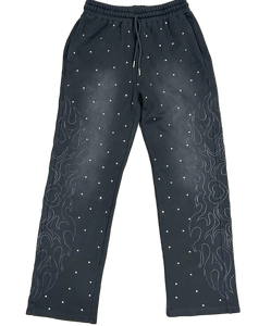 Pantalones de Pierna Ancha de Cintura Alta para Hombre con Estampado de Lunares y Cierre de Botones, Estilo Casual - Product Image 5