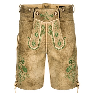 Lederhosen Tradicionales Bávaros para Hombre, Diseño Moderno y Elegante, Decoración Bordada, Shorts de Cuero Premium - Product Image 2
