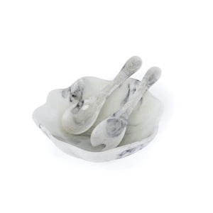 Tazón de ensalada de resina epoxi ecológico hecho a mano con diseño de lujo, pulido en la parte superior, color personalizado, al precio más bajo. - Product Image 4