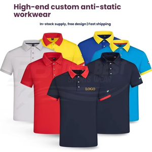Camiseta de Trabajo con Solapa, Manga Corta, Estilo Cultural, Personalizable con Logotipo Bordado o Impreso para Empresas, Algodón Lavado, Casual, Lisa - Product Image 4