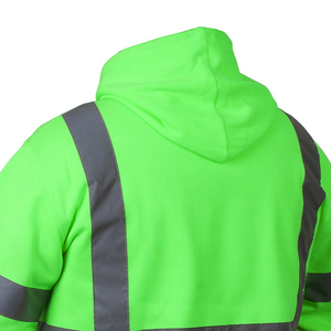 Sweat-shirt à logo personnalisé haute visibilité, vêtements de travail réfléchissants pour les ouvriers du bâtiment et des entrepôts, à capuche et manches longues réfléchissantes - Product Image 6