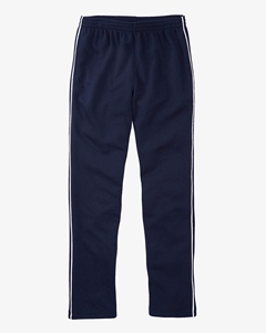 Conjunto Deportivo para Hombre, Chaqueta y Pantalones de Poliéster Negro Cortavientos para Invierno, con Franjas Laterales Blancas y Logotipo Frontal - Product Image 1