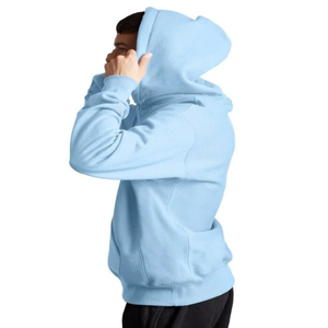 Custom <b>Mens</b> Full Zip Hoodie Cotton Polyester Fleece Hooded <b>Sweatshirt</b> Casual Streetwear Athletic Jacket <b>Grey</b> - Product Image 3