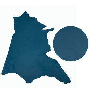 Dark Blue Cowhide <b>Leather</b> Hide Grain Solid Color Furniture Grade Material 1.2-1.4mm Thick Eco-Friendly DIY Crafting - Product Image 1