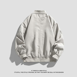 เสื้อแจ็คเก็ตโพลีเอสเตอร์ผู้ชายไซส์ใหญ่รุ่นใหม่ขายดี พร้อมรับสกรีนโลโก้ เสื้อแจ็คเก็ตบอมเบอร์แบบมีซิปสำหรับกิจกรรมกลางแจ้ง - Product Image 5