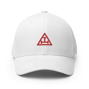 หมวกเบสบอลยูนิเซ็กส์ Royal Arch Chapter - งานปักพรีเมียมสีแดง Triple Tau - Product Image 4