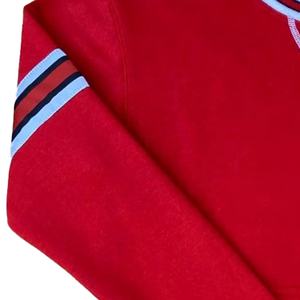 Pull à capuche col rond de style universitaire Sweat-shirt thermique d'hiver lavé en coton et polyester de haute qualité en tissu polaire pour hommes - Product Image 4