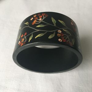 Bracelets en bois uniques faits à la main, bijoux peints originaux - Product Image 4