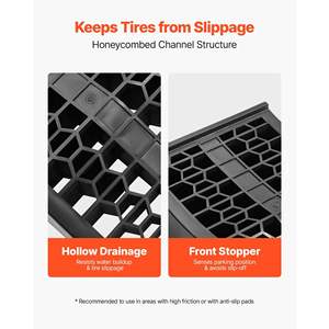 Rampes de voiture portables à profil bas, 2 pièces, capacité de 20 000 lb (GVW), hauteur de levage de 2,6 pouces, support de véhicule à châssis bas robuste pour la maison - Product Image 4