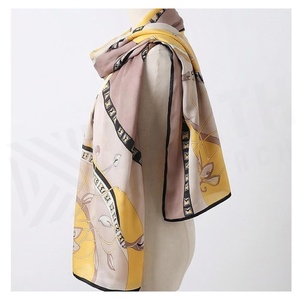 Women's <b>Square</b> <b>Silk</b> <b>Scarf</b> Floral Print Elegant Multi-Functional Fashion Accessory All Seasons - Product Image 3