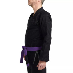 Kimono de karaté noir et violet pour homme, 100% coton, ajusté, respirant, logo personnalisé, taille adulte - Product Image 2