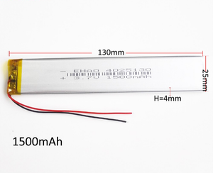 โรงงานผลิตแบตเตอรี่โพลิเมอร์แบบกำหนดเอง รุ่น 4025130 <span class=keywords><strong>3</strong></span>.7V 1500mAh แบตเตอรี่บางเฉียบ ขายส่งจากโรงงาน ความจุเต็ม แบตเตอรี่แบบ Deep Cycle สำหรับ RC - Product Image 2