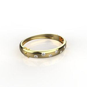 Women's Yellow Gold Diamond <b>Bracelet</b> Round Brilliant Cut Natural G Color Classic Style Everyday Wear - Product Image 2
