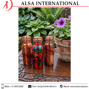 500 ML Copper Printed Bottle with Secure Lid Leak Proof Durable Copper Water Bottle for Daily Use and Healthy Lifestyle - Product Image 6
