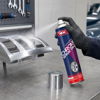 4X 330ml Peinture en aérosol chromée à séchage rapide, effet miroir, finition métallique, revêtement antirouille pour métal, verre, plastique