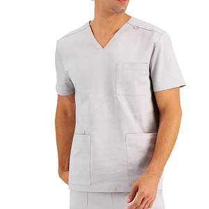 Tenues d'infirmiers sur mesure pour hommes grandes tailles, uniformes de travail de haute qualité en coton tissé imprimé 100%, pantalon de jogging, usage hospitalier, personnalisables - Product Image 2