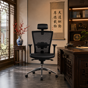 Silla de Oficina Ergonómica Moderna para Juegos con Soporte Lumbar, Altura Ajustable Eléctrica, Base Giratoria de Metal y Silla de Escritorio Económica - Product Image 1