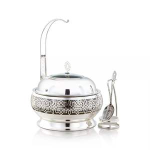 Cazuela de lujo de acero inoxidable dorado para buffet con tapa, calentador de cucharas, para servir alimentos, olla caliente, para catering - Product Image 3