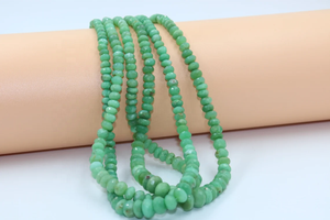 Cuentas Rondelle facetadas de crisoprasa natural 5-10mm 18 pulgadas hebra para la fabricación de joyas - Product Image 5