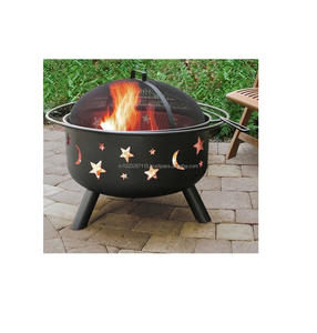 Bol de foyer en fer robuste pour l'extérieur avec un design rustique pour les soirées de feu de joie dans le jardin et le patio. - Product Image 6
