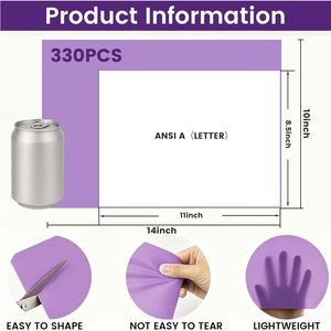 Carta Velina Viola Chiaro 14x10 Pollici, 330 Fogli in Confezione Grande per Decorazioni di Matrimoni, Feste di Compleanno e Progetti Artistici Fai-da-Te - Product Image 2
