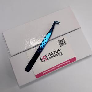 แหนบต่อขนตา GETUP BROSONS IMPEX Blue Plasma 90 องศา ปลายเรียบ ทำจากสแตนเลส แข็งแรง ทนทาน ใช้งานได้อย่างแม่นยำ - Product Image 1