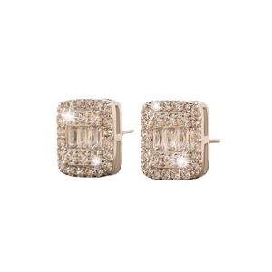 Pendientes de Plata 925 con Diamantes Moissanite para Hombre, Certificados, con Incrustaciones de Diamantes, Corte Cuadrado Baguette, Ligeros, Joyería de Lujo - Product Image 6