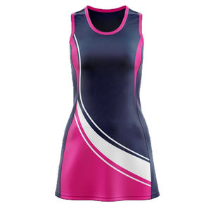 Nuevos uniformes de netball sublimados para mujer, de alta calidad, personalizados para equipos, con cuello en V, conjuntos de netball para niñas, los más vendidos. - Product Image 1