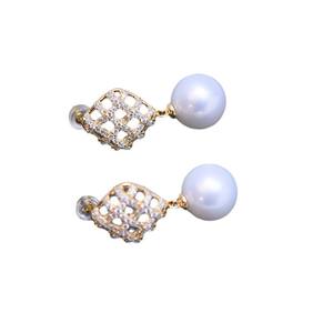 Pendientes de Perlas Redondas Blancas de 11-12 mm de Zhuji Danshui, Plata de Ley S925, Luz Intensa, Pequeñas Imperfecciones, Pendientes y Aretes de Perlas - Product Image 5